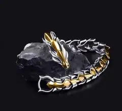 ゴールドブレスレット　シルバーブレスレット　数珠　ルチル ブレスレット　金運