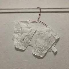 【値下げ可】刺繍入りホワイトつけ襟