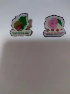 EXPO 2005 AICHI 愛・地球博　どんぐり桜ピンバッチ2個