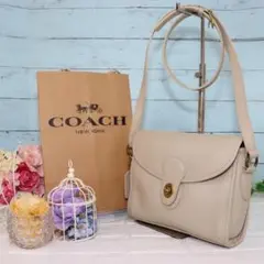 OLD COACH スクエア ショルダーバッグ 白 レア 法廷バッグ 極上品
