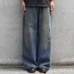 鬼フェード◎ UNKNOWN Wide Straight Denim Pants