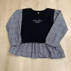 値下！美品　春物　重ね着風　カットソー　ブラウス