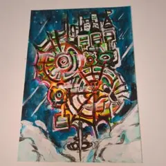 手描きアクリル画　ポストカードサイズ