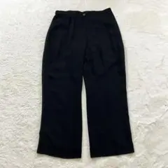 r2658【caribean】15 黒 ワイドパンツ オフィス 大きめサイズ