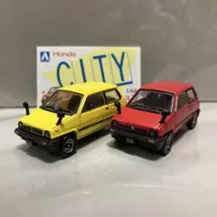 アオシマ 1/64　ホンダ シティ　ガチャ 2台セット