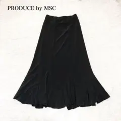 ロングフレアスカート マーメイド風　ウエストゴム　ストレッチ　エレガント　上品