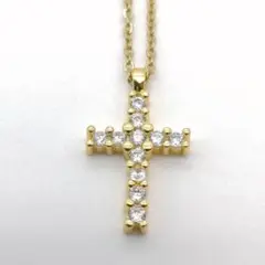 新品!ジルコニア クロス ゴールド ネックレス 高品質 316L ステンレス
