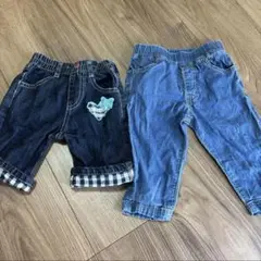 100㎝　110㎝　デニムパンツセット 2点