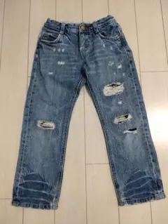 MPS ライトブルーダメージデニムパンツ
