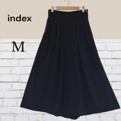 index インデックス ワイドパンツ M黒 ガウチョパンツ
