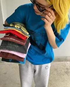 お値下げ不可　herneon JEFF Tシャツ　ブルー　Blue