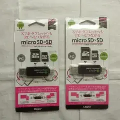 USB2.0「microSD×SDカードリーダー/ライターが2個　ナカバヤシ㈱