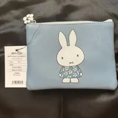 新品　ミッフィー　Miffy ティッシュポーチ　ブルーフラワー