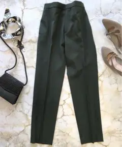 A1927 美品 ドゥロワー ストレートパンツ センタープレス オリーブグリーン