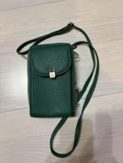 グリーン スマホショルダーバッグ