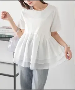 lesperance レスペランス　ティアードシアーフリルトップス