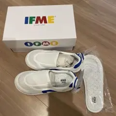 IFME イフミー 上履き 息するソール スリッポン 20cm ブルー 中敷き