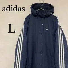 【希少デザイン】adidas アディダス ベンチコート パフォーマンス 刺繍 L