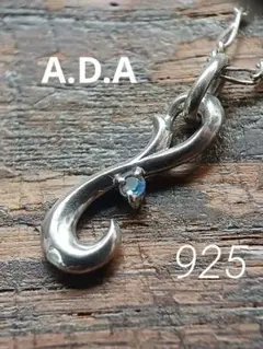 ADA　シルバー　ネックレス　トライバル　レインボーダイヤ　シルバー925