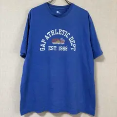 717 青 GAP ギャップ athletic dept アメリカ古着 Tシャツ