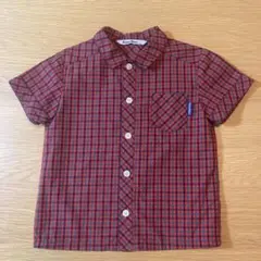 familiar 半袖シャツ 赤 チェック 美品