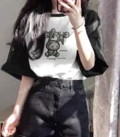 SHEIN ウサギプリントTシャツ