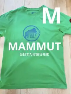 【当日または翌日発送】　マムートMAMMUT マンモスロゴ Tシャツ グリーンM