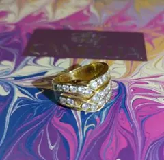 18K GOLD ダイヤモンド リング 保証書付き