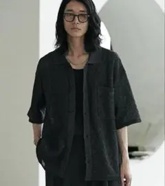 WYM JACQUARD MESH KNIT SHIRT【美品】