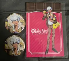 Obey Me! オベイミー　マモン　缶バッジ　ポストカード