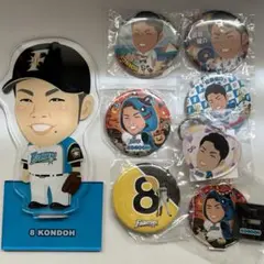 ファイターズ　日ハム　近藤健介　缶バッジ BIGアクスタ　匿名配送