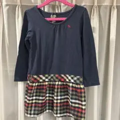 アーノルドパーマー　ArnoldPalmer チェック柄　ワンピース　紺　100