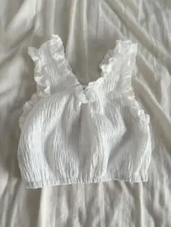 urban rabbit フリル付きホワイトタンクトップ S インナー