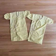 淡い黄色 ベビー肌着 2枚セット
