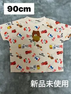 しまむら　トミカとトム　つむパパ　総柄　半袖Tシャツ 90cm 新品未使用