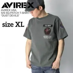 【AVIREX】スクワッド パッチ ダスト デビル ワッペン Tシャツ XL