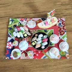 樹脂粘土ミニチュア祝祭り寿司の松〜（数量限定）