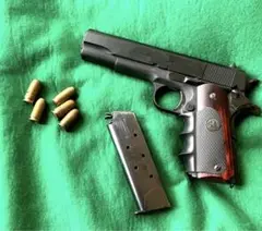 モデルガン　コルトガバメント　パックマイヤー木製ラバーグリップ付き ☆パックマイヤー 1911用 ラミネートウッド/ラバー製 グリップ