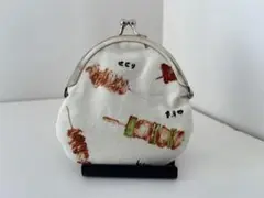 手作りがま口・焼き鳥・アイボリー