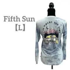 匿名配送✨Fifth Sun 【L】タイダイ柄 長袖Tシャツ プリント ブルー