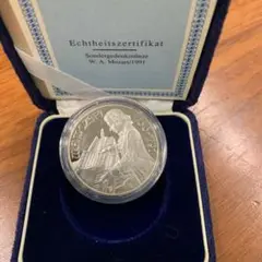 1956年 オーストリア モーツァルト 25シリング銀貨　酸化していますが傷なし オーストリア 1956年 モーツァルト 25シリング SCHILLING 銀貨