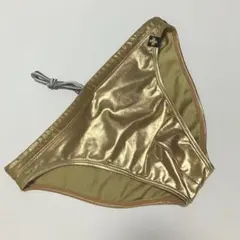 【中古XSサイズ】アンドリュークリスチャン メンズスイムビキニ 競パン：ゴールド