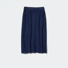 【美品】UNIQLO　ウルトラストレッチネイビースカート M