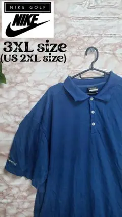 夏物処分価格✨メンズ✨NIKEGOLF✨3XLサイズ✨半袖ポロシャツ✨ブルー系