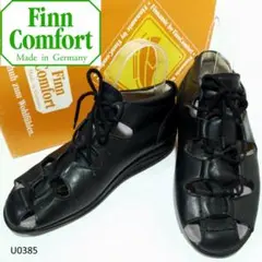 Finn Comfort NISEKO ギリーシューズ フラット ブラック 4
