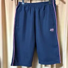 カジュアルパンツ ジャージ ランニングウェア ネイビー 紺 ピンク M