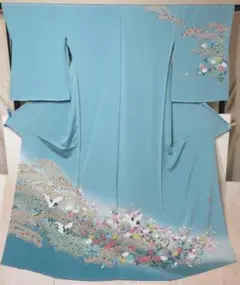 訪問着【8219】新品 未仕立 正絹 手描京友禅
