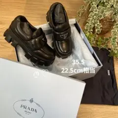PRADA プラダ モリノスソフトレザーローファー 35.5 22.5cm