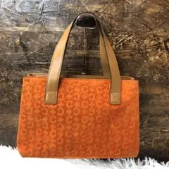 【CELINE】セリーヌ ハンドバッグ スウェード オレンジ ショルダーバック