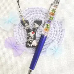 イニシャルストラップ(Y)＋ハーバリウムボールペン